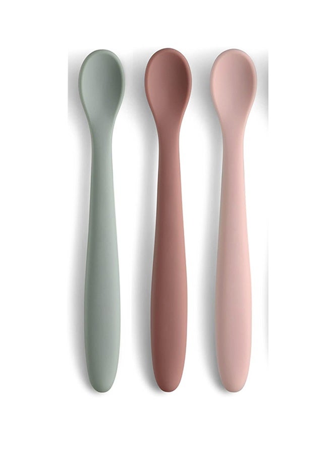 3-Piece Silicone Baby Feeding Spoons, First Stage Infant Spoons, Soft-Tip Easy on Gums I Baby Training Spoon | Infant Utensils Feeding Supplies, Dishwasher & Boil-proof - Image 1