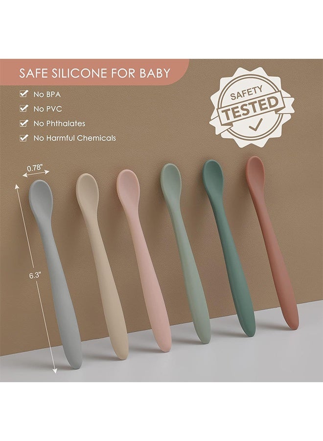 3-Piece Silicone Baby Feeding Spoons, First Stage Infant Spoons, Soft-Tip Easy on Gums I Baby Training Spoon | Infant Utensils Feeding Supplies, Dishwasher & Boil-proof - Image 3