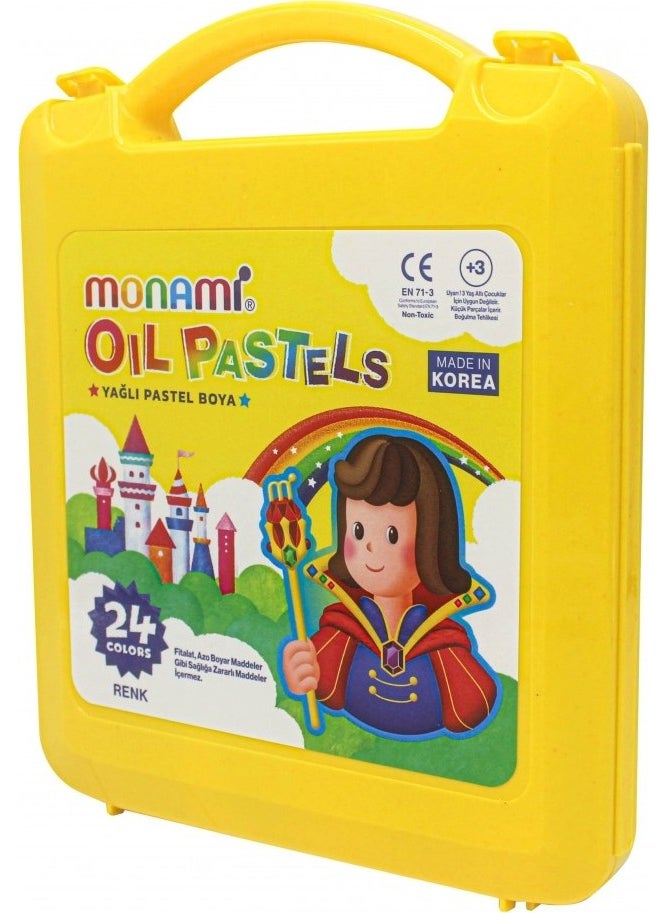 Monami Pastel Crayons with Bag 24 Colors 