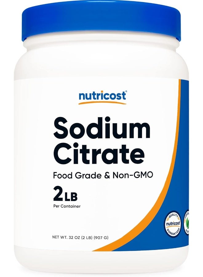 Nutricost Sodium Citrate Powder 2LB (32oz) - Food Grade, Non-GMO - Emulsifier, Natural Flavor Enhancer, Food Preservant - Image 1