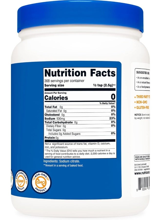 Nutricost Sodium Citrate Powder 2LB (32oz) - Food Grade, Non-GMO - Emulsifier, Natural Flavor Enhancer, Food Preservant - Image 4