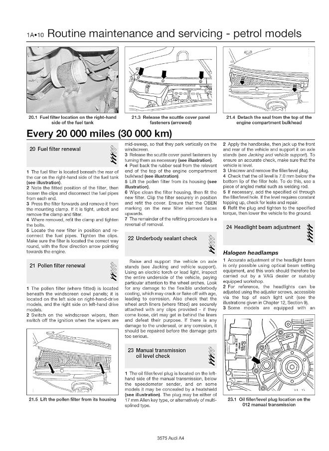 Audi A4 Owners Workshop Manual: 95-00  - Image 5