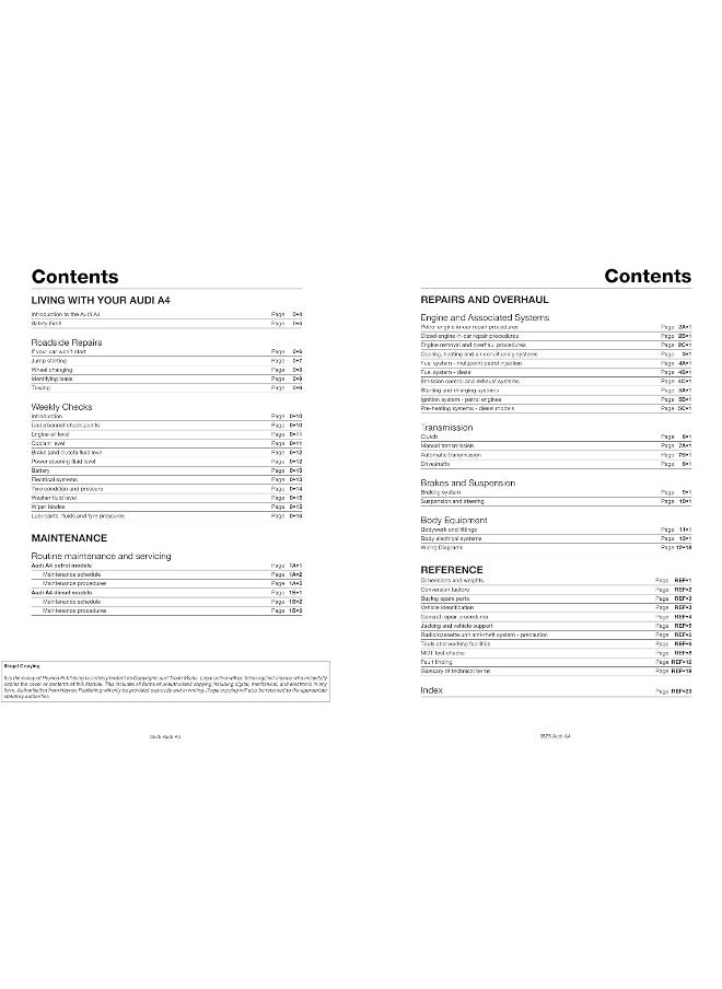 Audi A4 Owners Workshop Manual: 95-00  - Image 2