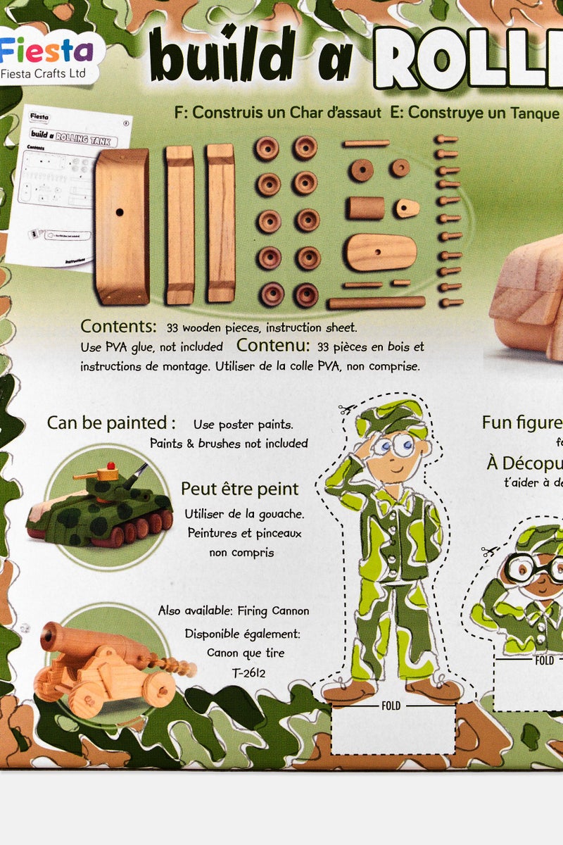 FIESTA Build A Rolling Tank Wooden Craft Kit - Image 4