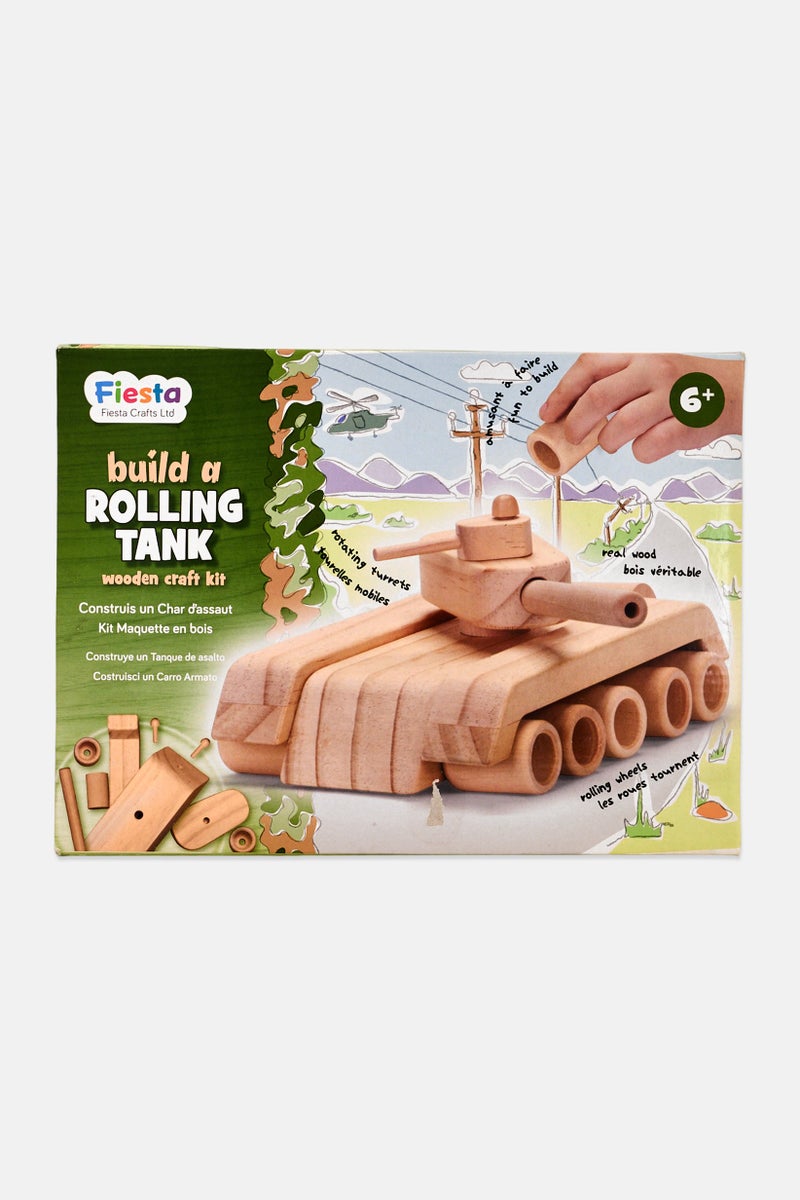 FIESTA Build A Rolling Tank Wooden Craft Kit - Image 1