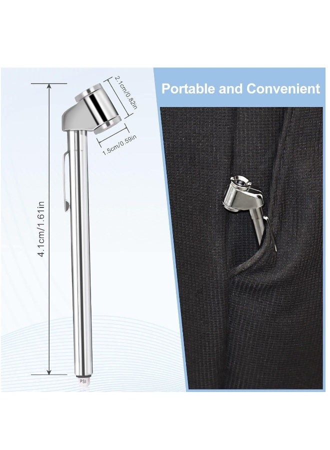 مقياس ضغط الإطارات بقلم رصاص 2 حزمة 10-120PSI مقياس هواء مزدوج الرأس لقياس ضغط الإطارات للإطارات الثقيلة لشاحنات السيارات والمركبات RV وATV والدراجات النارية - Image 4