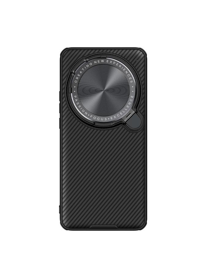 نيلكين جراب لهاتف Xiaomi 15 Ultra أسود بمرآة دعامة قرص مضغوط نسيج مرآة فتحة دقيقة جراب هاتف مغناطيسي MagSafe - Image 1