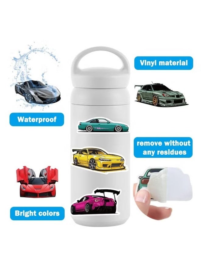 100pcs Car Stickers, Racing Sport Car Stickers Vinyl Waterproof for Water Bottles Laptop Guitar Skateboard Scrapbook Decals Car Stickers for Men Teens Adults Kids - Image 4