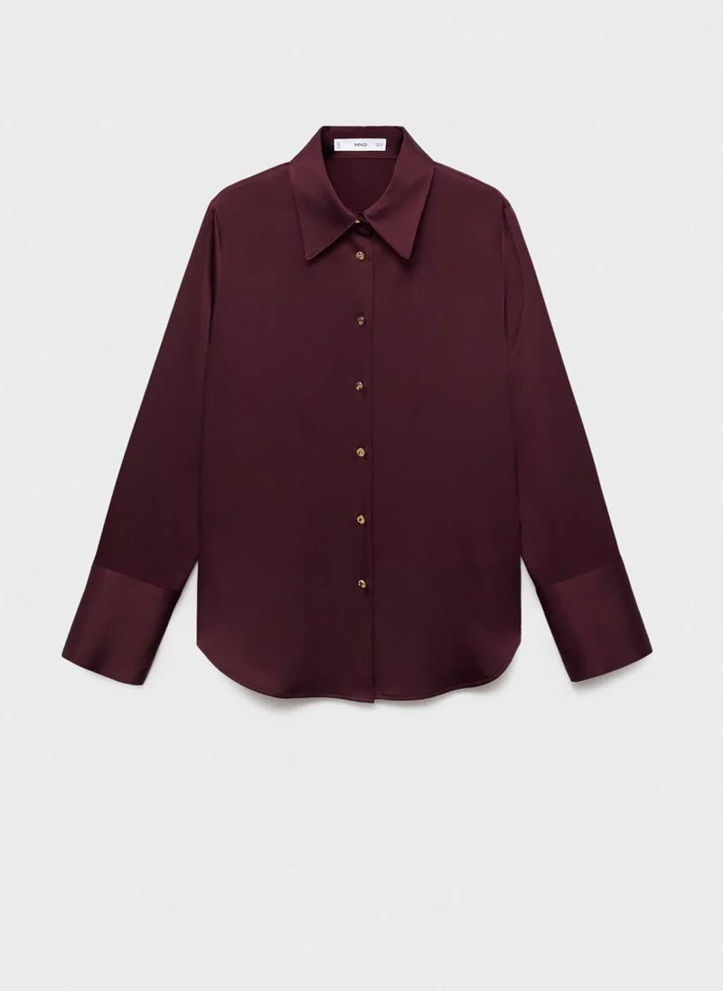 MANGO Satin finish flowy shirt
