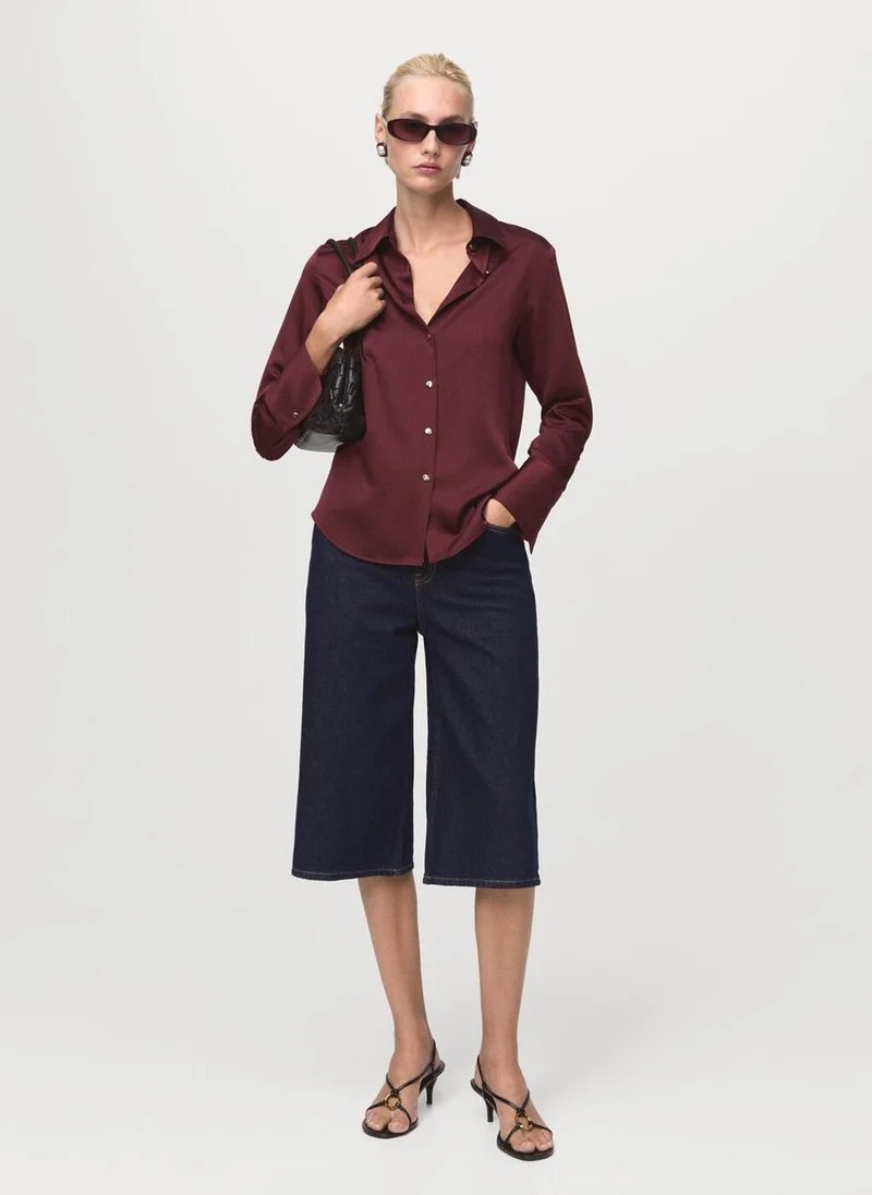 MANGO Satin finish flowy shirt