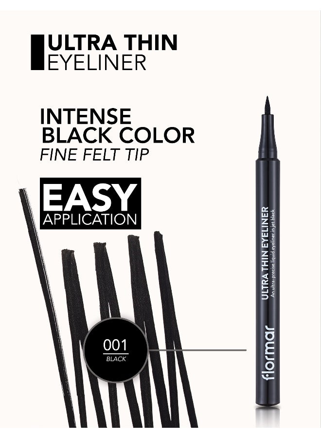 flormar Ultra Thin Liquid Eyeliner 01 Black - Image 5