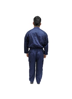 TAHA Safety Protective Workwear Coverall - Twill Fabric, Full-Body Industrial Suit, Breathable Fabric for Construction & Hazardous Environments, Navy, Size-4XL  - Image 2