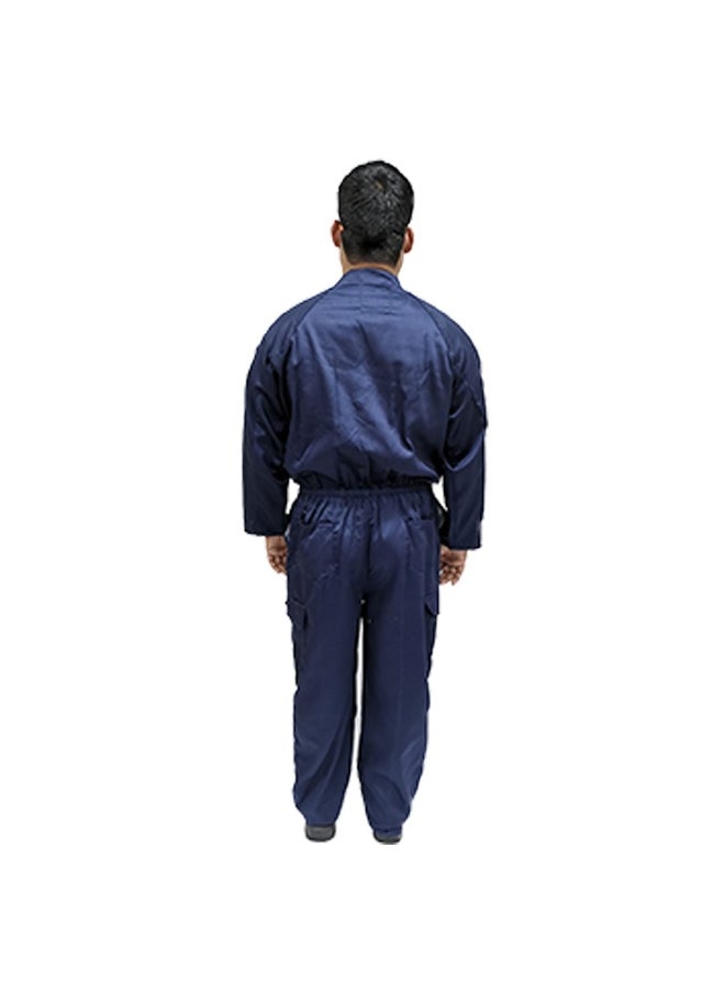 TAHA Safety Protective Workwear Coverall - Twill Fabric, Full-Body Industrial Suit, Breathable Fabric for Construction & Hazardous Environments, Navy, Size-4XL  - Image 2