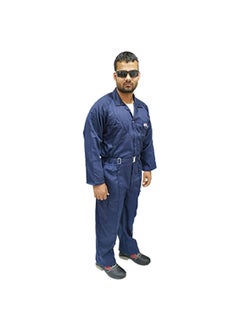 TAHA Safety Protective Workwear Coverall - Twill Fabric, Full-Body Industrial Suit, Breathable Fabric for Construction & Hazardous Environments, Navy, Size-4XL  - Image 3