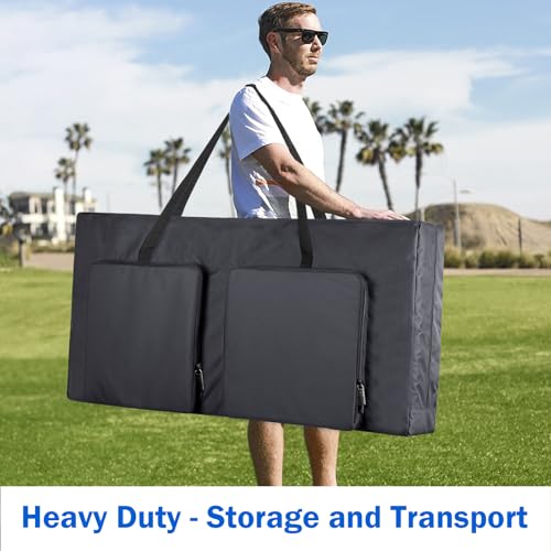 ZKOO Cornhole Carrying Case Fits 4 x 2 Regulation Size Board HeavyDuty 600D Cornhole Boards Bag with Extra Pockets for Cornhole Outdoor Games - Image 3