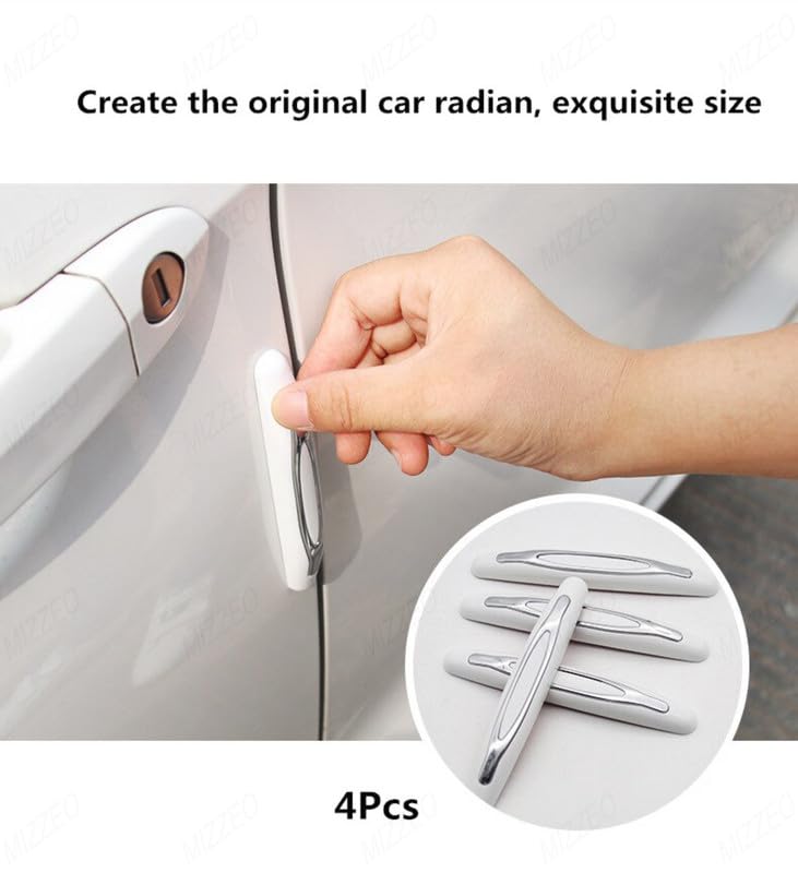 MIZZEO Original Car Door Edge Guard Protector Strip Car-nack White, Protect Your Vehicle from Dings and Scratches (Pack of 4) Compatible with MG Comet EV (2023) - Image 4