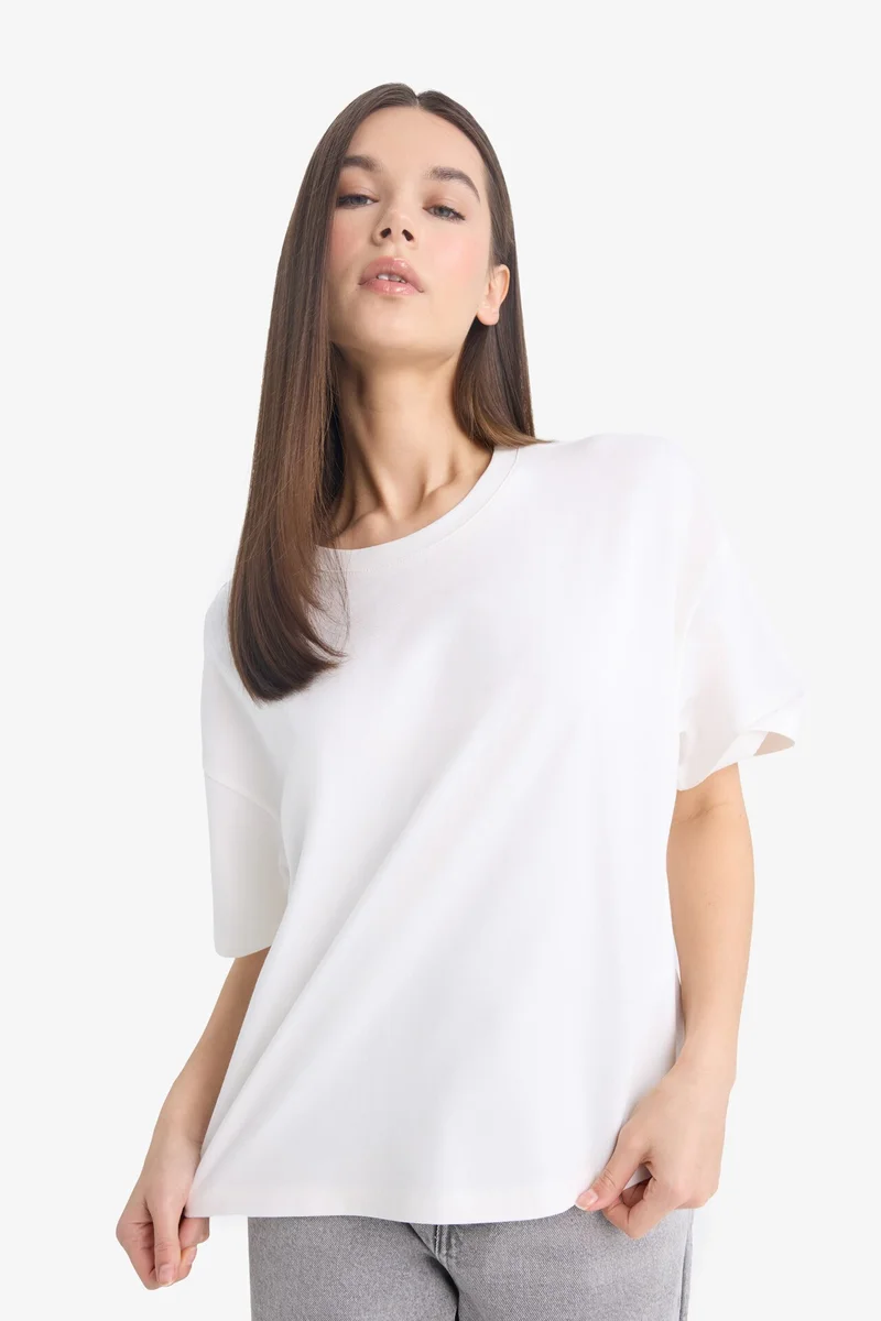 Defacto  Loose Fit Short Sleeve T-Shirt for Men | Best Price UAE