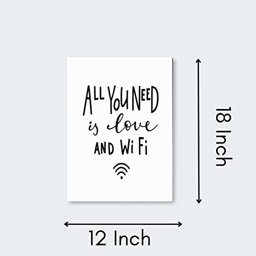 5 Ace all you need is love and wi fi Wall Sticker Poster|size:12x18|multicolor - Image 4