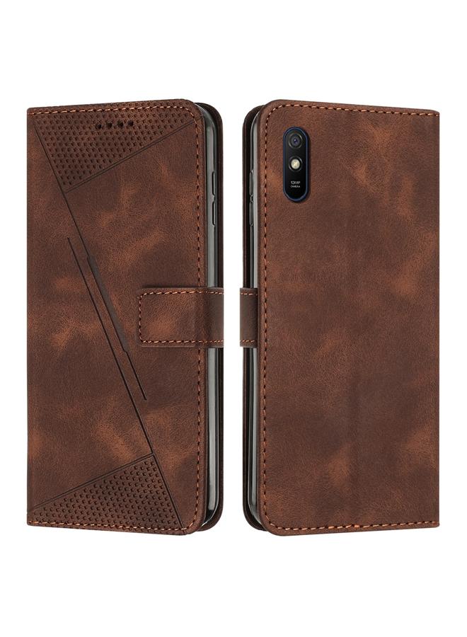 The Bros Case For Xiaomi Redmi 9A Dream Triangle Leather Phone Case with Lanyard
