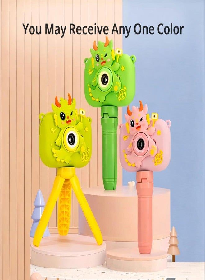 ويش كي كاميرا رقمية للأطفال من ويشكي، بتصميم ديناصور، شاشة 2 بوصة تدعم بطاقة ذاكرة SD سعة 4 جيجابايت، مسجل صور/فيديو مع ألعاب، لون وردي، للأولاد من عمر 8 إلى 10 سنوات، هدية ممتعة للأولاد والبنات - Image 2