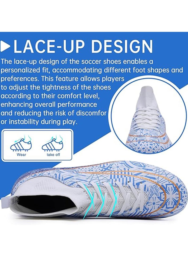 TAPIT Football Boots for Men Women Unisex-Adult Football Shoes Sneakers High Ankle Non-Slip Training Sneaker Athletics Football Soccer Shoes for Youth Students  - Image 3
