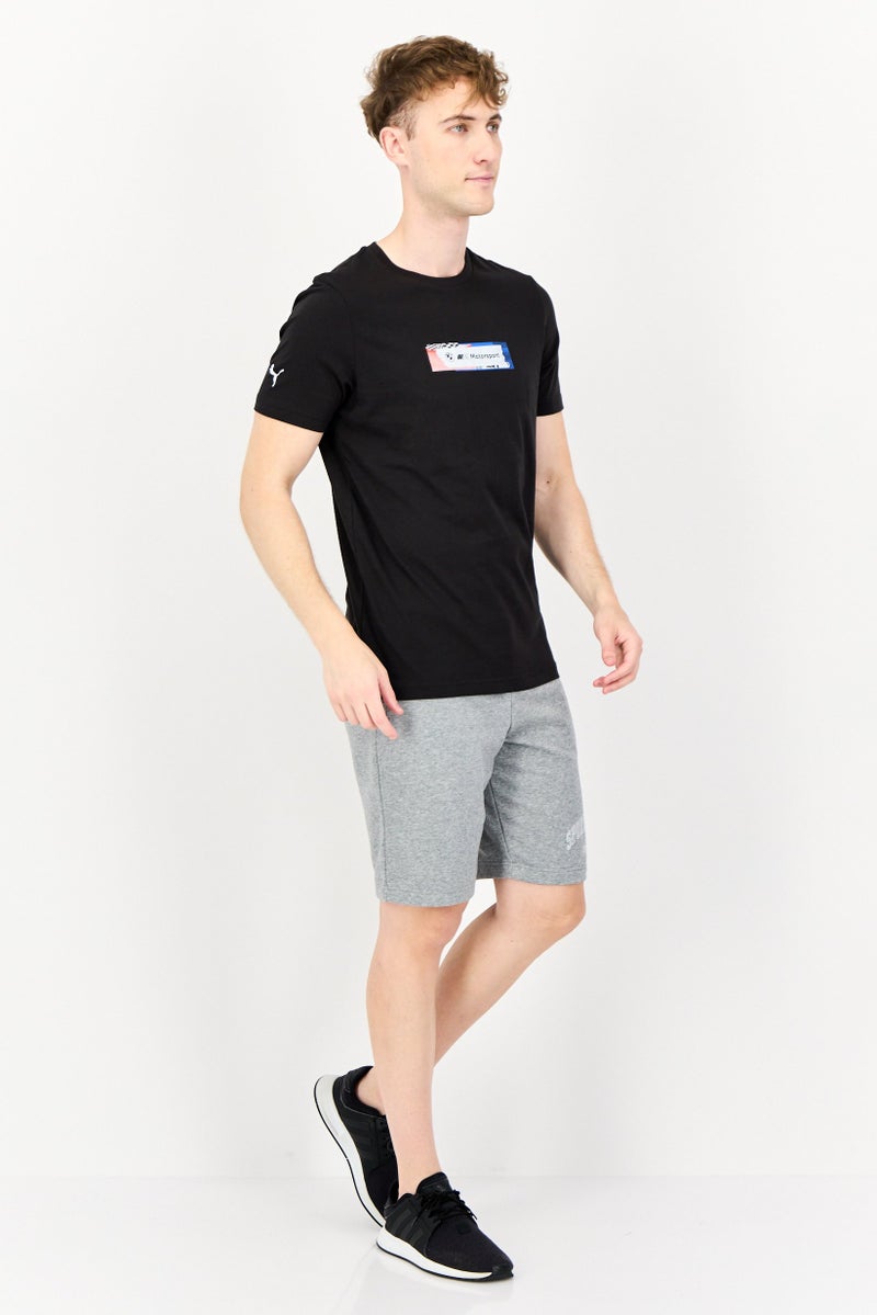 PUMA تي شيرتات رياضية قصيرة الأكمام للرجال من بومة x بي إم دبليو موتورسبورت، سوداء - Image 4