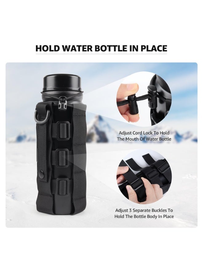 KISSUN Adjustable Water Bottle Holder Pouch with Belt - Fits 20 Oz to 53 Oz Bottles - Carrier Bag for Backpack, Hiking & Travel - Image 3