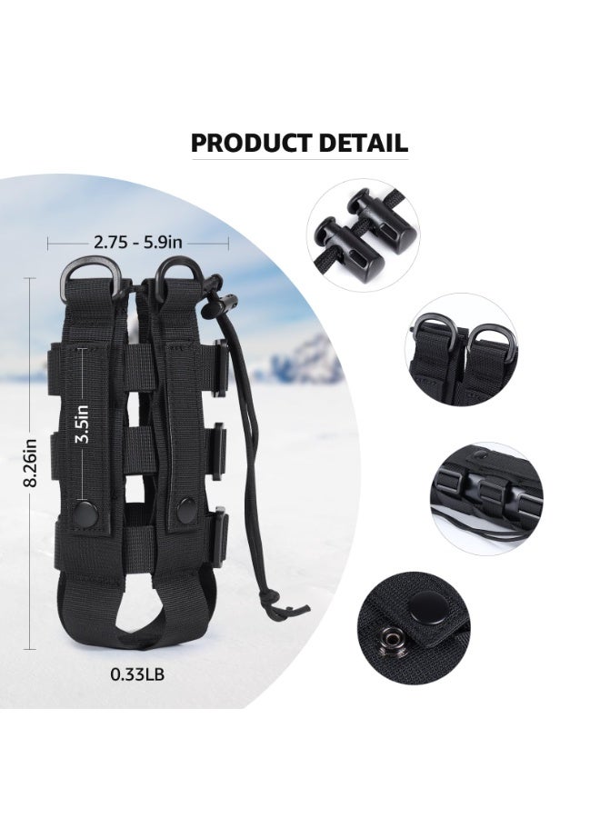 KISSUN Adjustable Water Bottle Holder Pouch with Belt - Fits 20 Oz to 53 Oz Bottles - Carrier Bag for Backpack, Hiking & Travel - Image 5