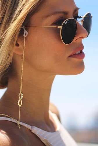 AllenCOCO Infinity Glasses Chain, Glasses Strap For Women Sunglasses - 14K Gold Eyeglasses Chain, Eye Glasses Holders Around Neck - Image 2