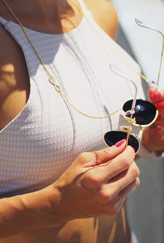 AllenCOCO Infinity Glasses Chain, Glasses Strap For Women Sunglasses - 14K Gold Eyeglasses Chain, Eye Glasses Holders Around Neck - Image 3