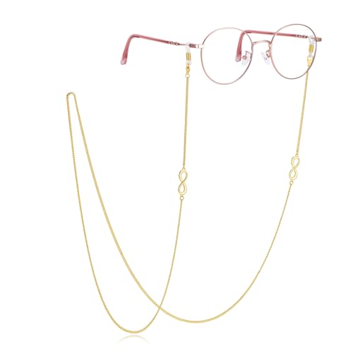 AllenCOCO Infinity Glasses Chain, Glasses Strap For Women Sunglasses - 14K Gold Eyeglasses Chain, Eye Glasses Holders Around Neck - Image 1