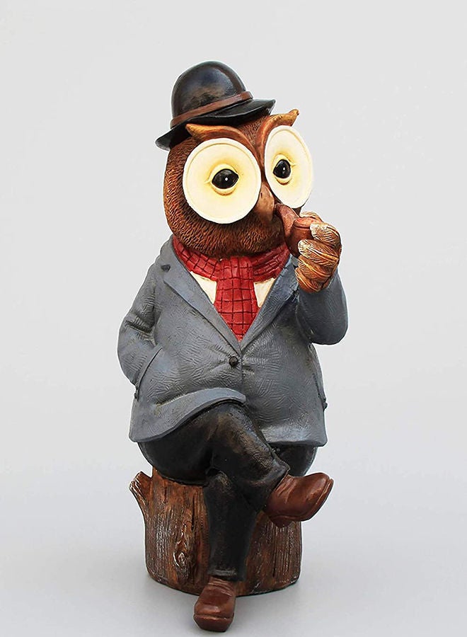 NIBEMINENT Abstract Owl Modern Sculpture Ornament Craft for Home Decoration Multicolour