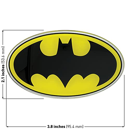 Fan Emblems DC Comics Heroes and Villains Domed Chrome Decal - Classic Logos (Classic Batman Logo (Black-Yellow)) - Image 2