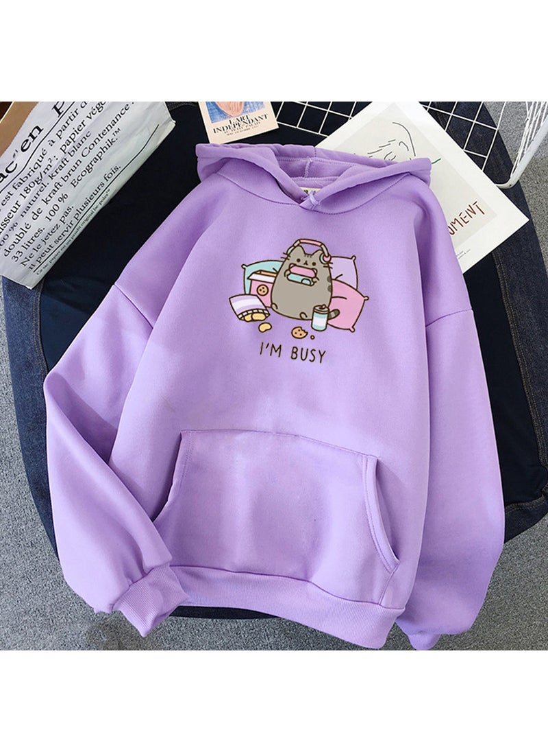 Generic - 2024 Womens Animal Print Crewneck Sweatshirt purple - Image 1