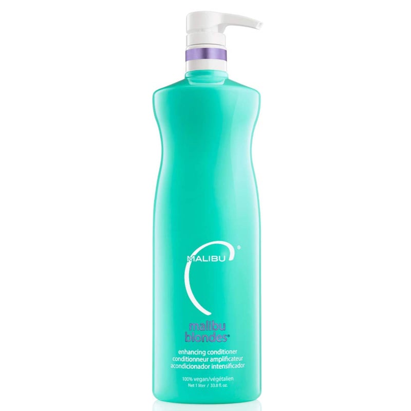 Malibu C Blondes Enhancing Conditioner 338 oz Hair Hydrating Conditioner for Natural Processed Blondes Protects Hair from Discoloration Damage