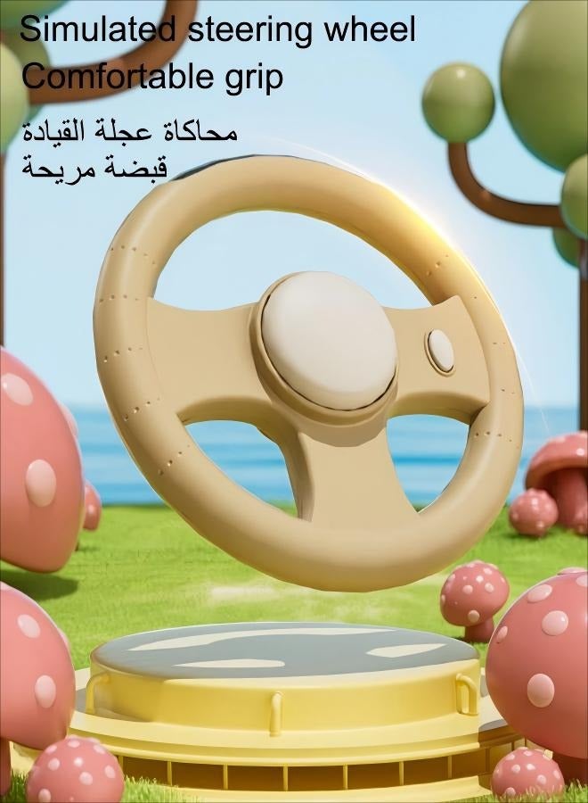 Loquat Ride On Toys Children's Swing Car With Music And Lighting Children's Toys Raise The Backrest Height Push Handle With Guardrail Anti Rollover Suitable For Children Aged 1-6 Boys And Girls - Image 5