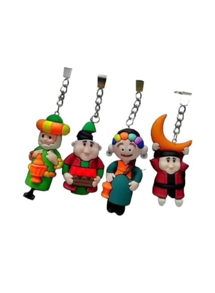 Ramadan Figures Keychain Medal, Set of 6 Pieces - Ramadan Artists Medal, Multi Color - Image 2