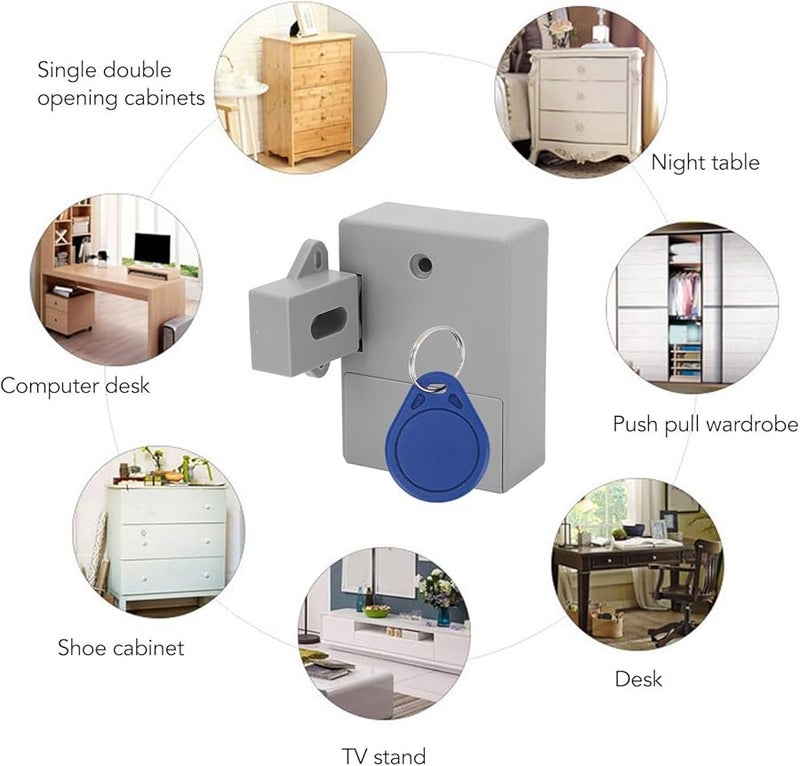 Smart Sensor Cabinet Lock Electronic Hidden Drawer Lock Set No Drilling DIY - Image 3