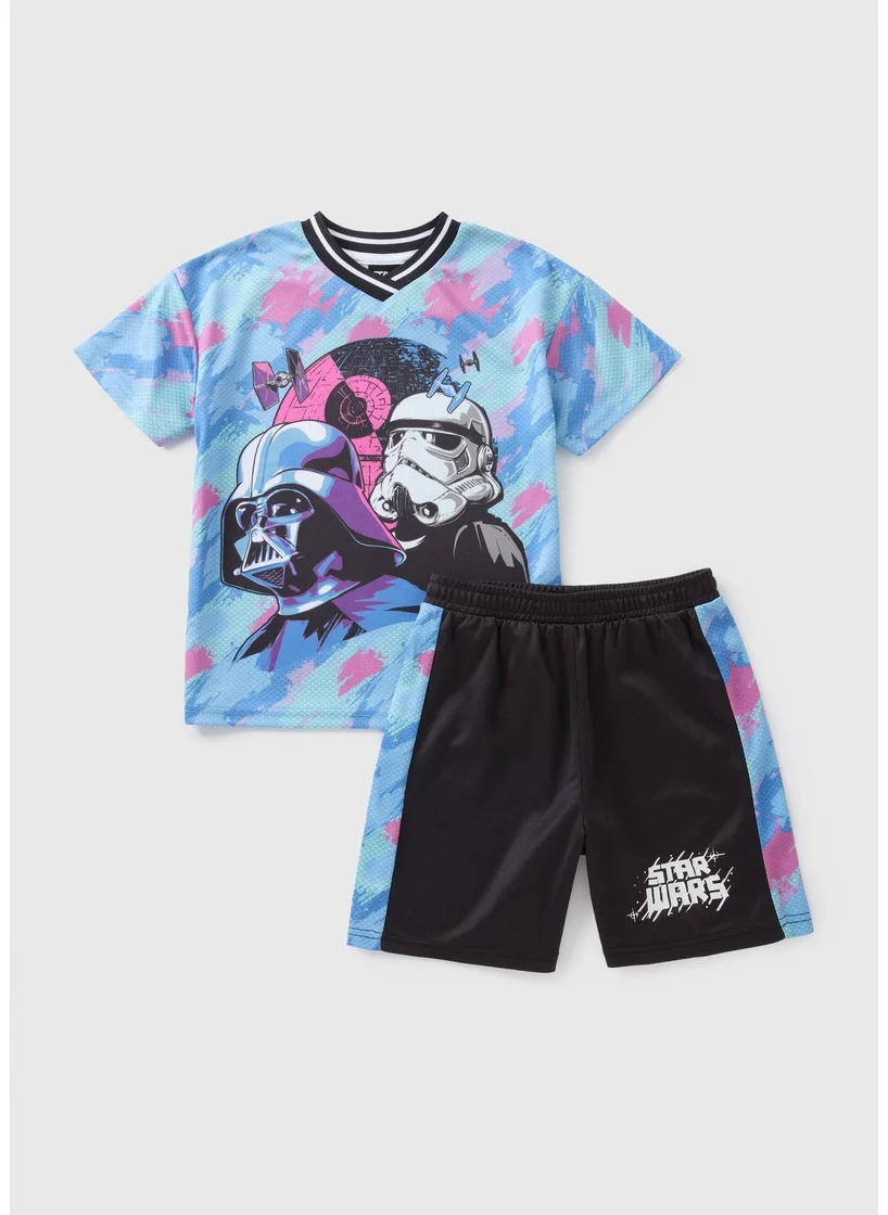 Matalan Boys Multi Coloured Star Wars Top & Shorts Set