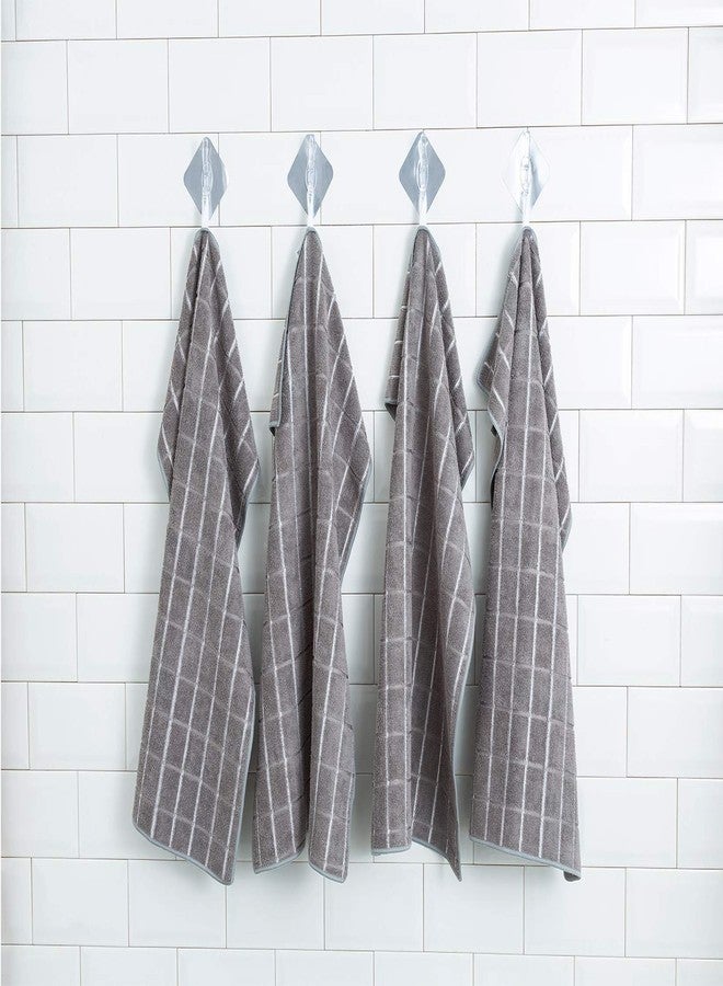 HYER KITCHEN Microfiber Dish Towels - Soft, Super Absorbent and Lint Free Kitchen Towels - 8 Pack (Lattice Designed Gray Colors) - 26 x 18 Inch - Image 4