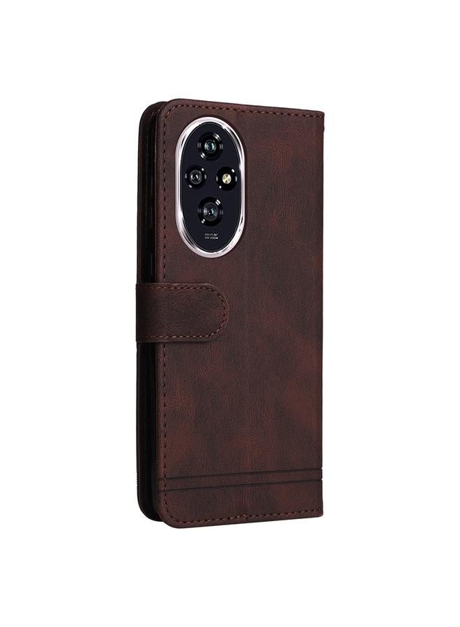 S-TOP Case For Honor 200 Skin Feel Life Tree Metal Button Leather Phone Case - Image 3
