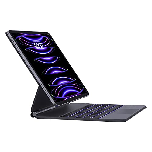 AUSDOM iPad Air 13 Inch Case Keyboard (M3/M2, 2025/2024) & iPad Pro 12.9 inch (3/4/5/6th Gen): Magnetic Floating Magic-Style Bluetooth Keyboard Case with Smart Trackpad, Easy-Set Floating Cantilever Stand - Image 1