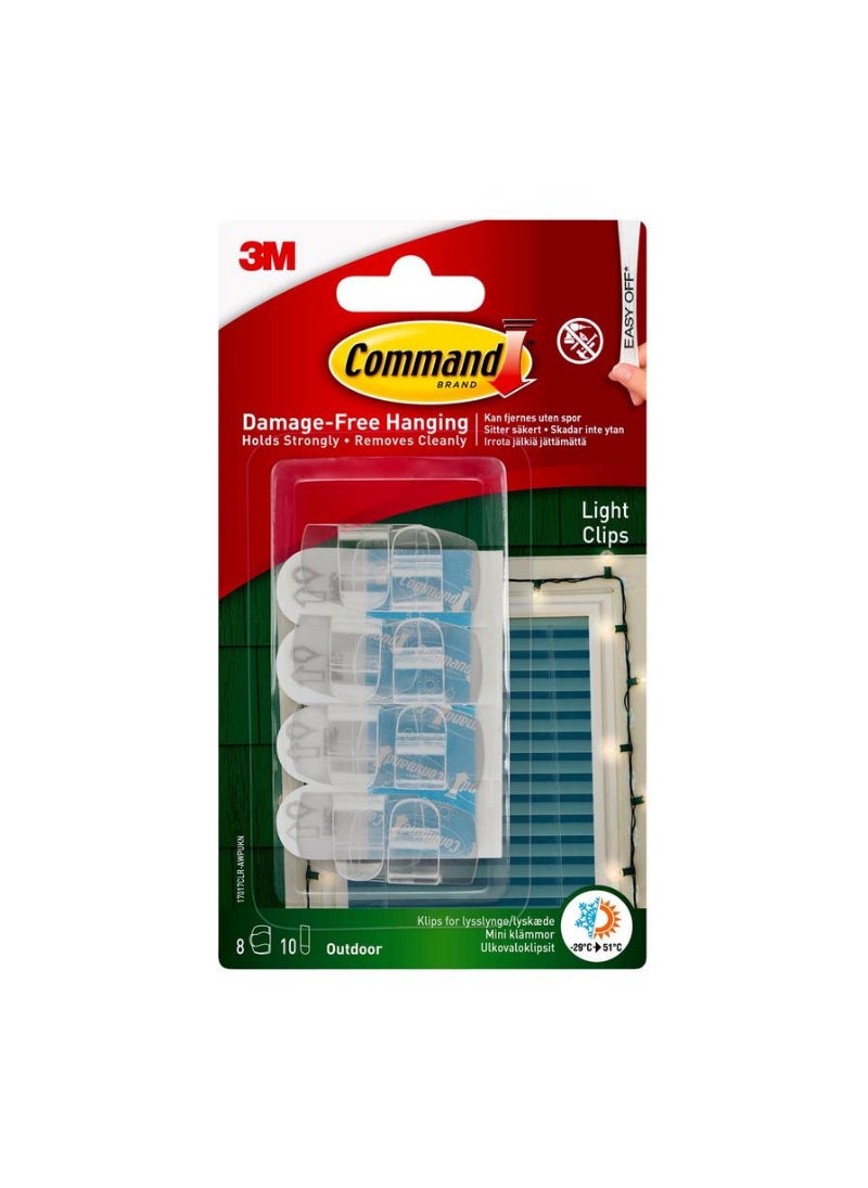 Scotch  3M Command Outdoor Light Clips W/Foam 4 Pc