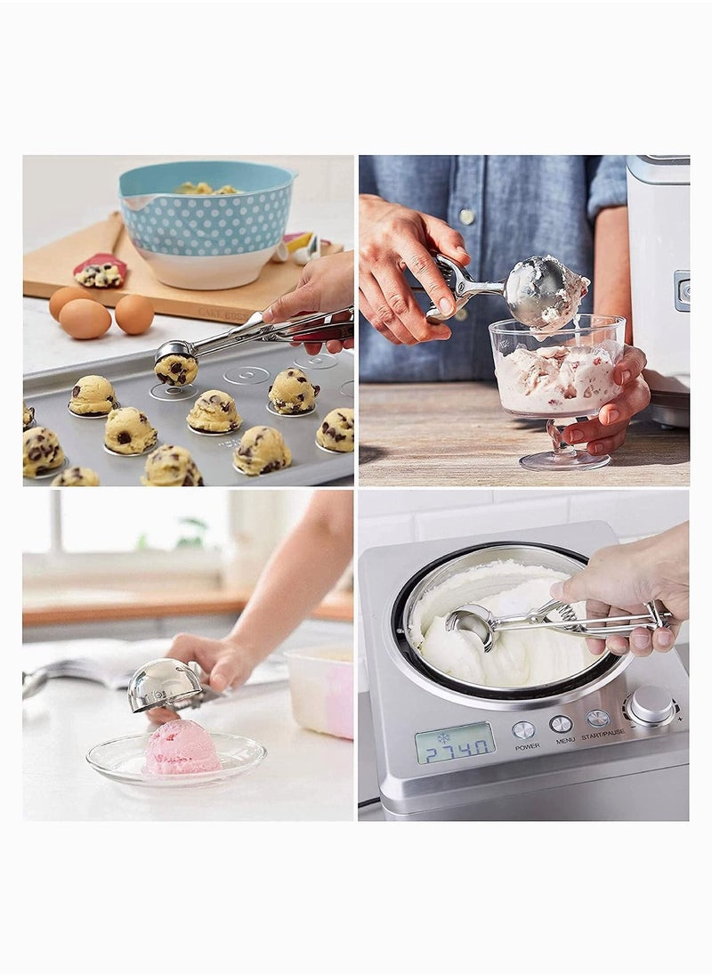 Generic - Cookie Scoop Set - Small/1 Tablespoon, Medium/2 Tablespoon, Large/3 Tablespoon - Ice Cream Scoop Set, 18/8 Stainless Steel Dough Scoop Cupcake Scoop - Image 1