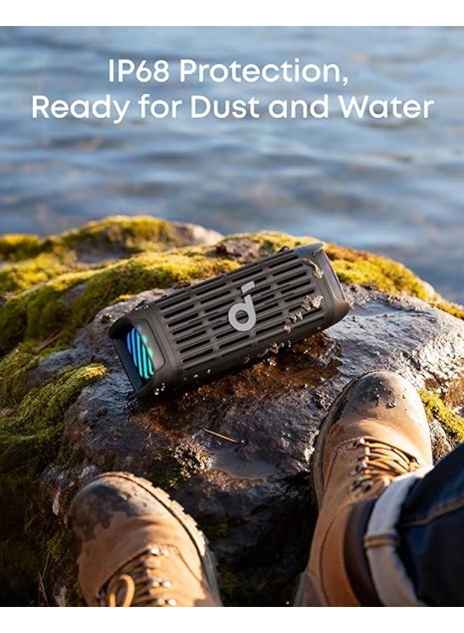AnkerWork Outdoor Bluetooth Speaker, Heavy Duty, IP68, Floating, Salt Water Resistant, BassUp 2.0, Portable Speaker 50W, Bluetooth 5.3, 16 Hours, TWS, Kayak/Fishing/Camping - Image 3