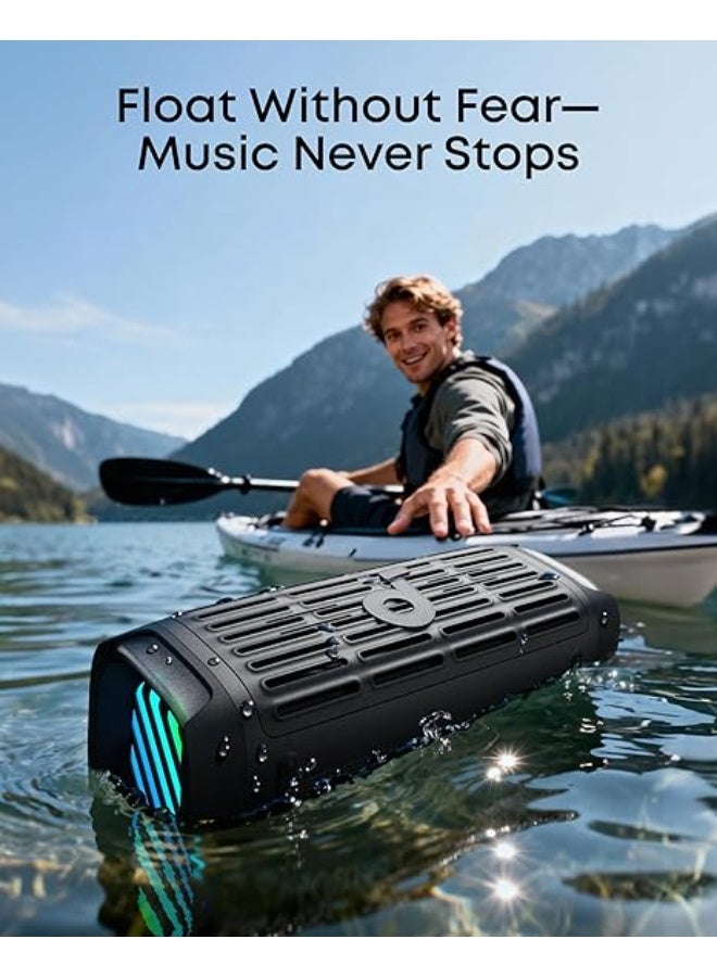 AnkerWork Outdoor Bluetooth Speaker, Heavy Duty, IP68, Floating, Salt Water Resistant, BassUp 2.0, Portable Speaker 50W, Bluetooth 5.3, 16 Hours, TWS, Kayak/Fishing/Camping - Image 2