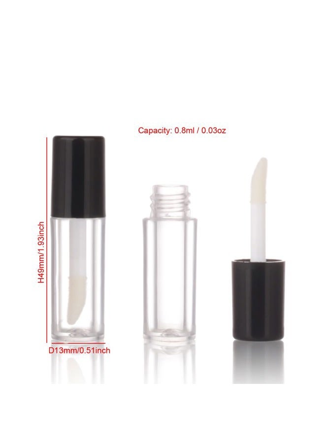 COSIDEA 52pcs Empty Black 0.8ml mini lip gloss tubes Sample size lipgloss containers for sample sack lip oil DIY - Image 2
