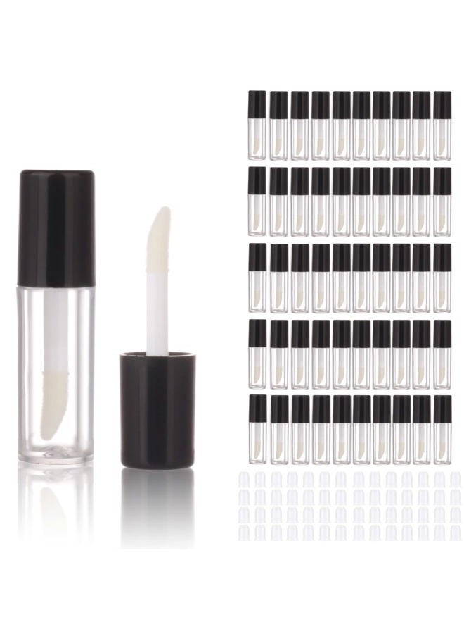COSIDEA 52pcs Empty Black 0.8ml mini lip gloss tubes Sample size lipgloss containers for sample sack lip oil DIY - Image 1