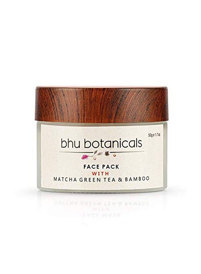 bhu botanicals عبوة وجه لتفتيح البشرة شاي ماتشا الأخضر وخيزران 50 جرام - Image 1