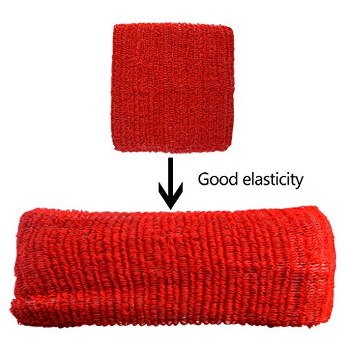 obmwang 18 Pieces Wrist Sweatbands Sports Wristbands Colorful Cotton Sweat Band for Men, Women and Teens, Suitable for Gym, Yoga, Football, and Other Sports - Image 5